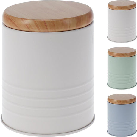 Excellent houseware voorraadblik rond ø8,5xh10,5cm