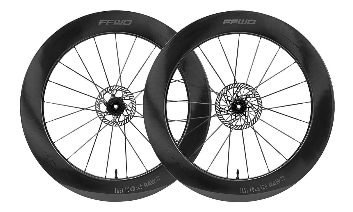 Shimano ffwd wielset raw77 fcc 77mm 2:1 ceramicspeed 12sp glossy black