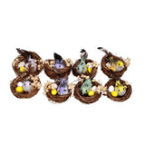 Vogelnestjes 2 in box 4 assorti kleur pasen | 6 stuks