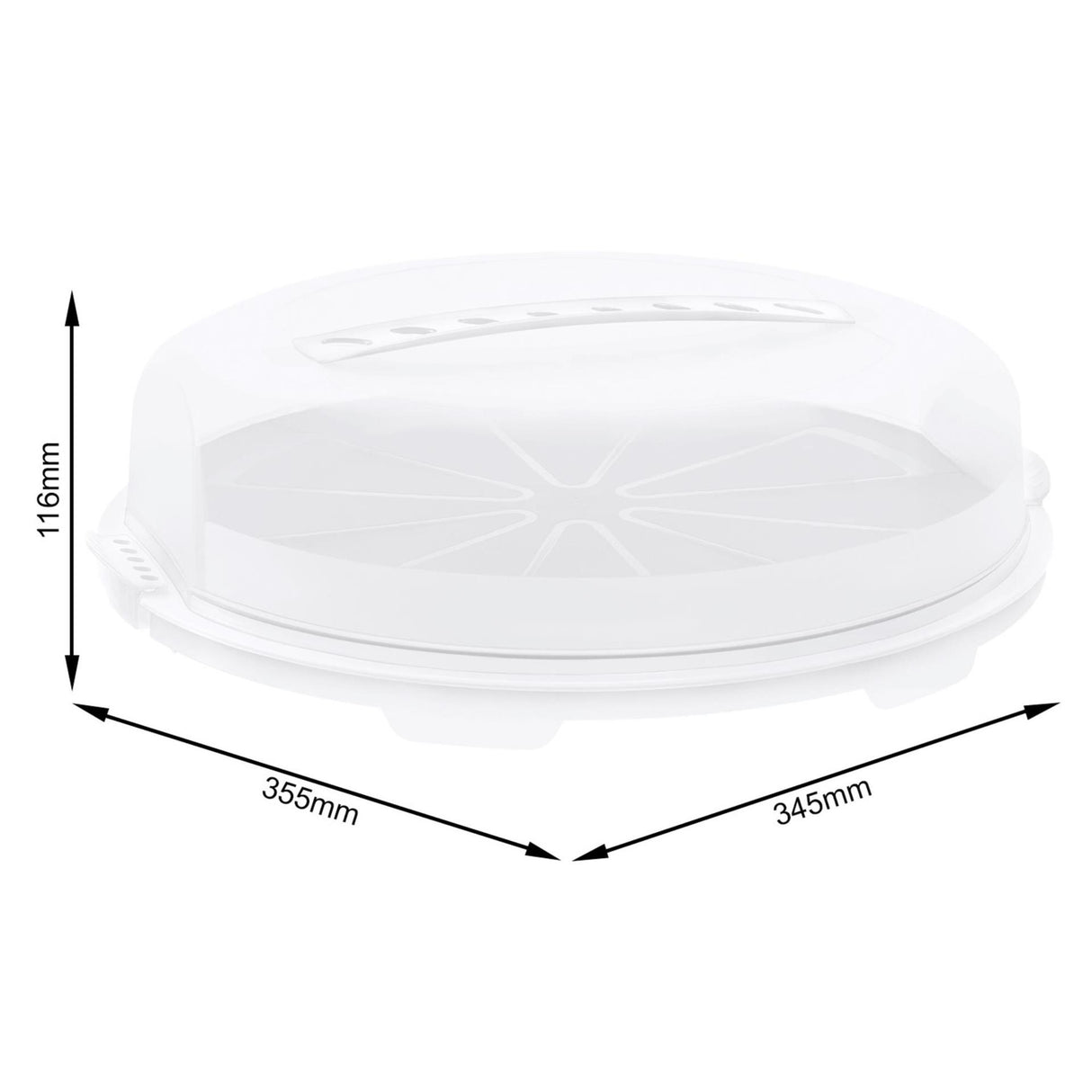 Rotho fresh taartdoos 355x345x116mm wit