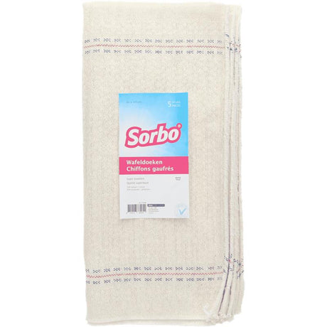 Sorbo wafeldoeken 40x40cm pak a 5st