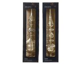 Decoris piek antique van glas zilver dia.9x35cm in 2 uitvoeringen