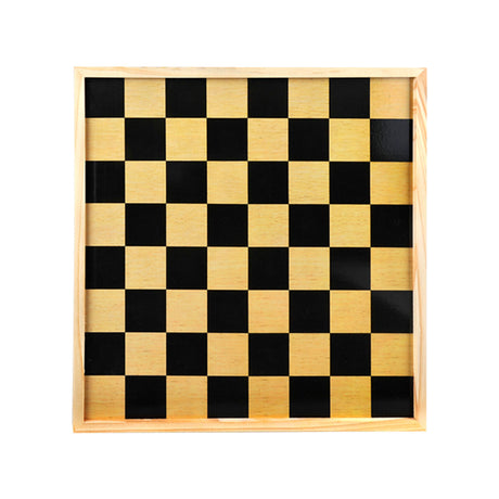 Longfield tweezijdig schaak- en dambord van hout – groot spelbord 40 x 40 cm – houten bord voor schaakspel dammen – klassiek bordspel – engelhart