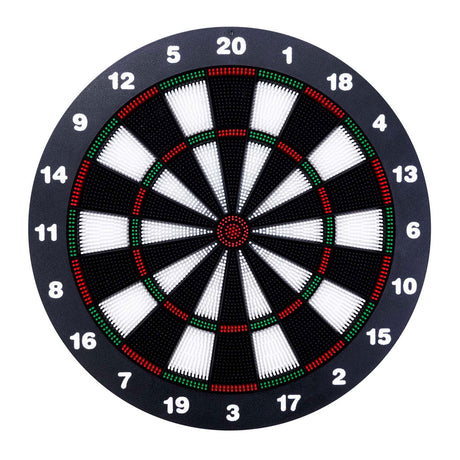 Longfield kindvriendelijk dartbord – ø 42 cm – inclusief 2 sets softip darts 18 gram – veilig dartbord voor kinderen – kindersafety –