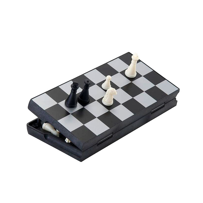 Longfield Games Chess Set Travel Game 16x16 cm skládací černá