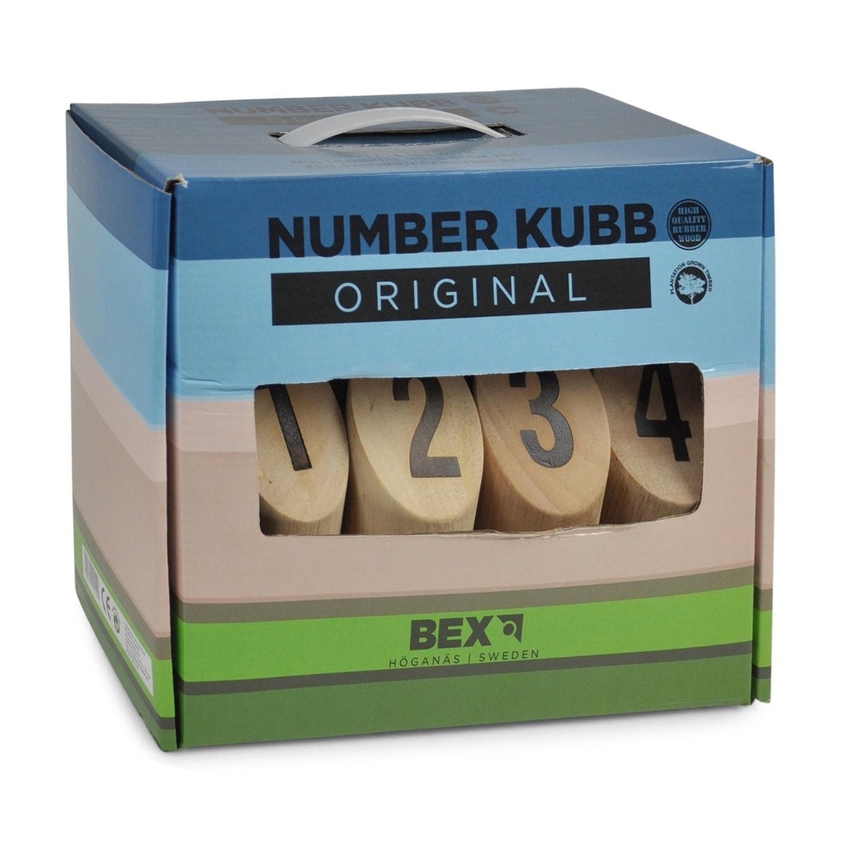 Kubb nummer Original Gummiholz