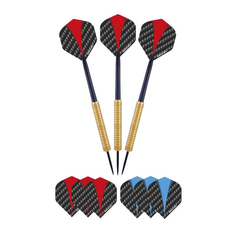 Engelhart longfield darts - houten dartkabinet zwart met dartbord – inclusief 6 steeltip pijlen - whiteboard + marker - wedstrijdbord – dartkabinet - zwart - houten kabinet – dartset - beschermt de muur - makkelijk te installeren