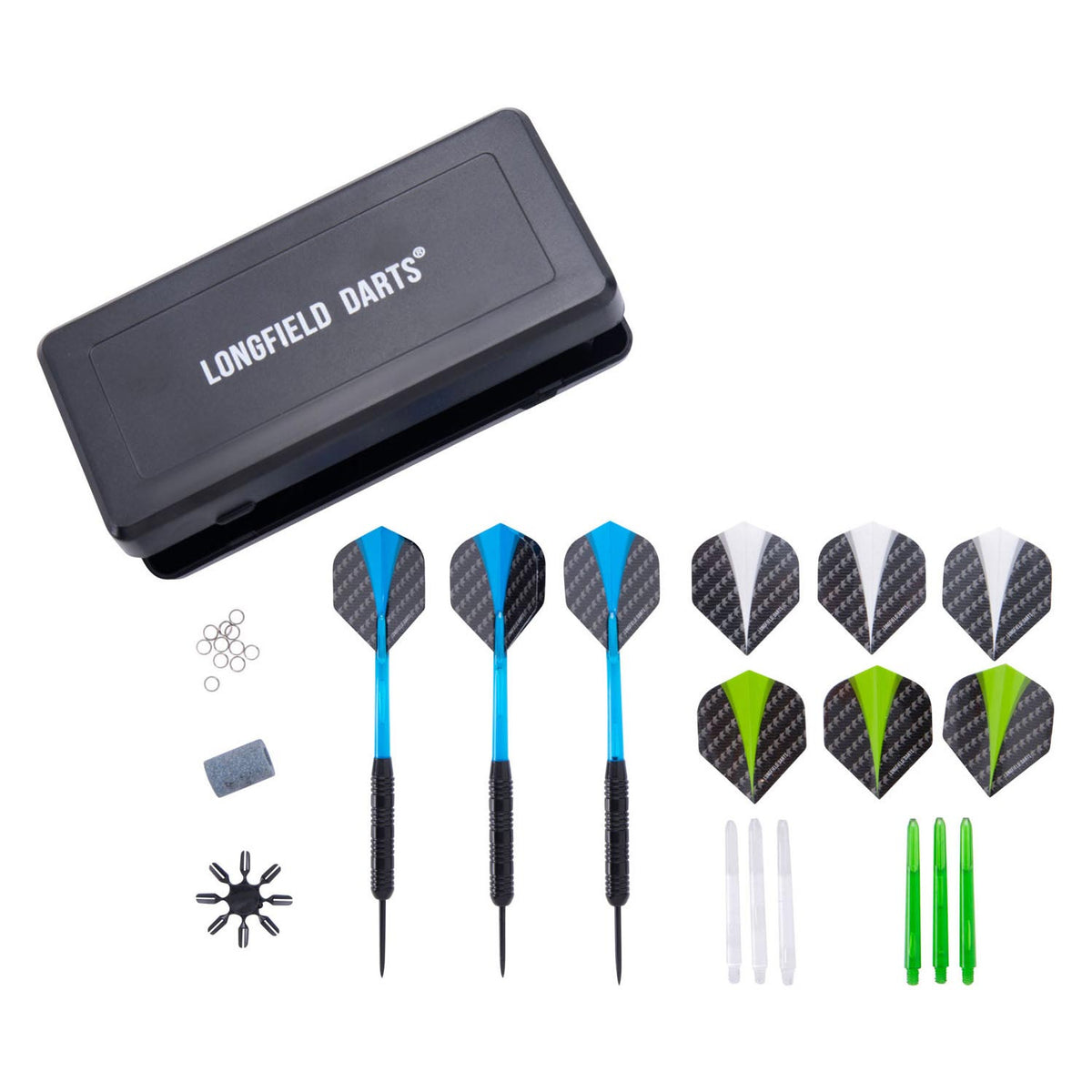 Longfield dartpijlen set in etui