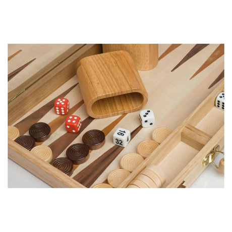 Backgammon 15 hout ingelegd