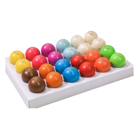 Engelhart jeu de boules houten buts set – 24 stuks fluor naturel – ø30 mm – pétanque – longfield