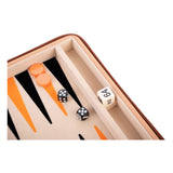 Engelhart backgammon reisspel met rits - beige