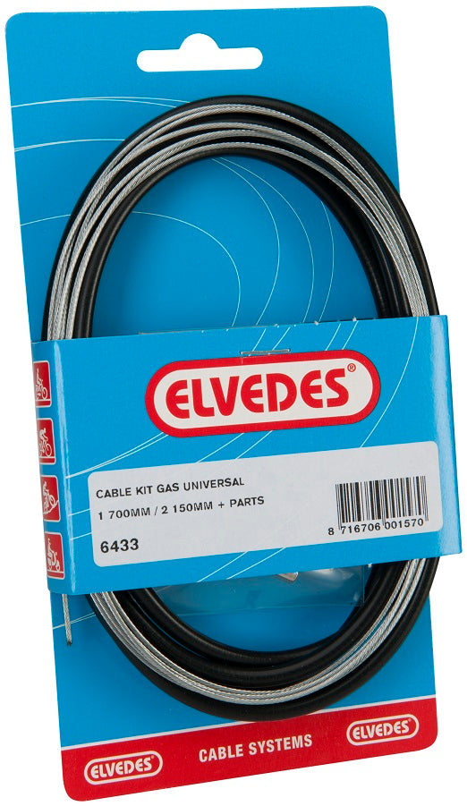 Cavo a gas Elvedes Universal 1700mm 2250mm Galvanized Black (sulla mappa)