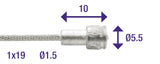 REM Binsbaubell Elfde 2000MS Steel Stol Ø.5mm V-Nippel (100 Stécker)