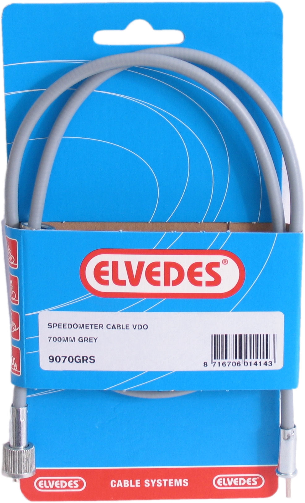 Elvedes KilometerterLerker cable VDO 70cm Gray