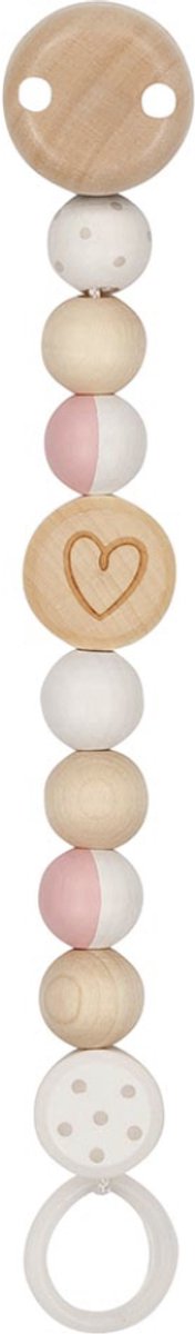 Goki houten speenketting hart