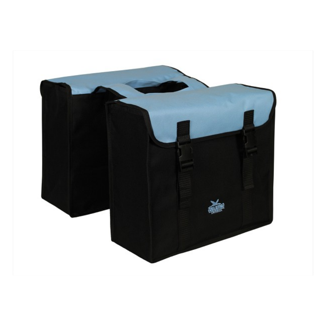 Doppio borsa della Groenlandia, blu nero. Dimensioni 38x34x13cm. Contenuto totale 35L