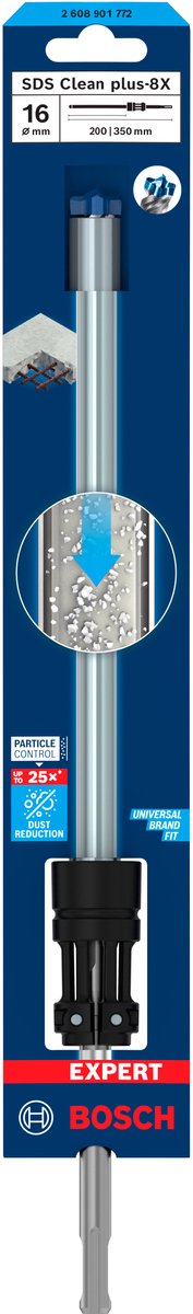 Bosch expert sds clean plus-8x hamerboor 16 x 200 x 350 mm - 2608...