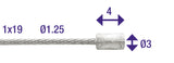 Elvedes Gas-Binnenkabel Universal 2250mm 7.7 Wire V-nipple (on map)