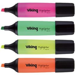 Tekstmarker viking hc1-5 kleurenassortiment 4 stuks