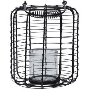 Home styling lantaarn zwart metaal | 2 stuks