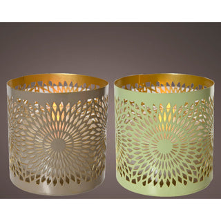 Solar candle lights ijzer flame effect 2 assorti | 12 stuks