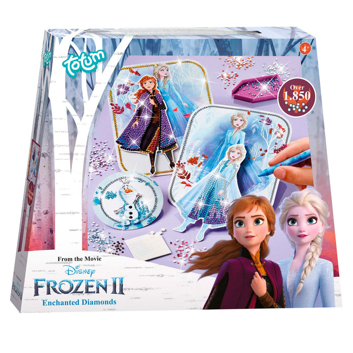 Totum Totum Frozen 2 3D -Karten mit Strasssteinen