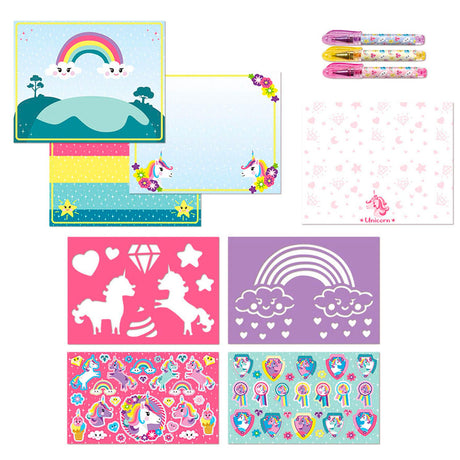 Totum unicorn doeboek - activiteitenboek - tekenen, schrijven en stickeren - 25-delig - speelgoed kinderen - knutselen - voor meisjes - ook voor kleuters - vanaf 3 jaar
