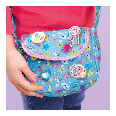 Totum unicorn 2-in-1 knutselset - armbandjes maken en handtasje versieren - speelgoed kinderen - knutselen - voor meisjes - vanaf 4 jaar