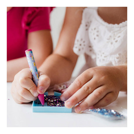 Totum unicorn 2-in-1 knutselkoffer - armbandjes en ketting maken en diamond painting kaarten versieren - speelgoed kinderen - knutselen - voor meisjes - vanaf 5 jaar