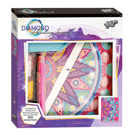 Totum diamond notitieboekje 079700 cadeautip - creatief knutselen schrijfboek - diamond painting mandala vanaf 6 jaar