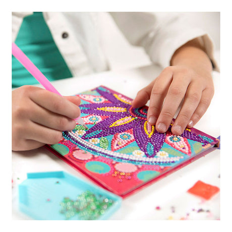 Totum diamond notitieboekje 079700 cadeautip - creatief knutselen schrijfboek - diamond painting mandala vanaf 6 jaar