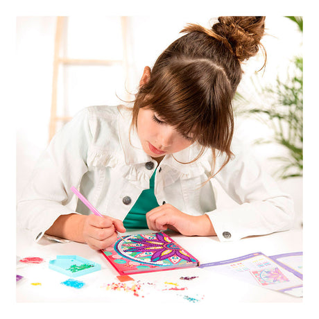Totum diamond notitieboekje 079700 cadeautip - creatief knutselen schrijfboek - diamond painting mandala vanaf 6 jaar