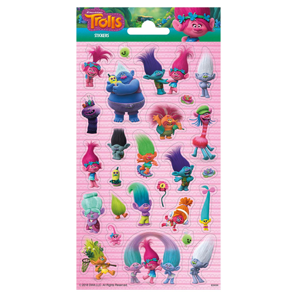 Totum stickervel twinkle - trolls