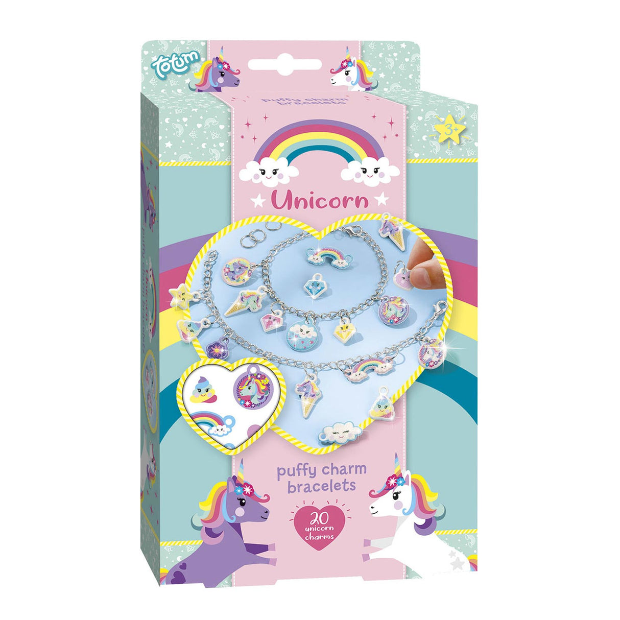 Totum Unicorn Puffy Charm Armbänder