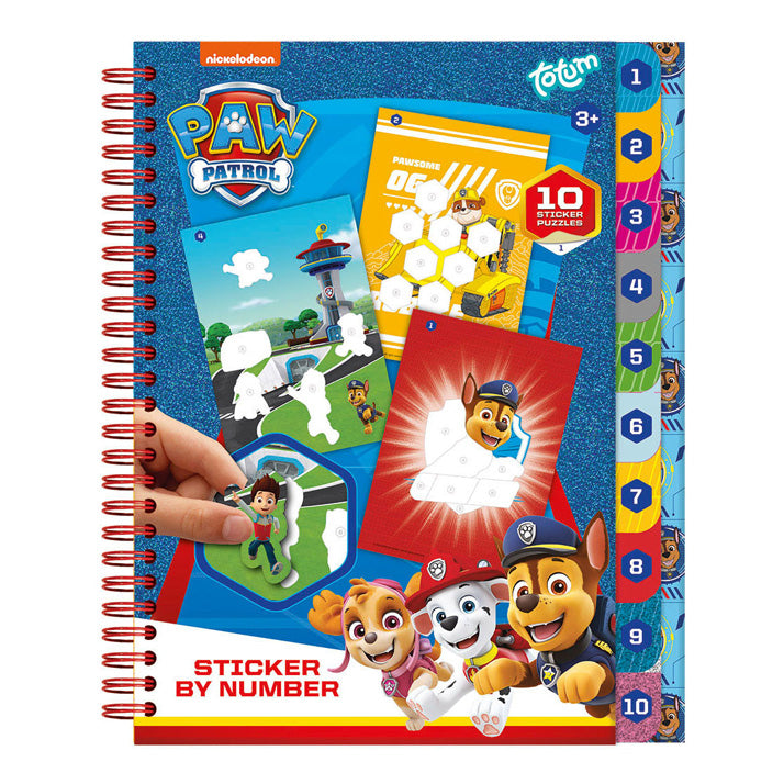 Totum Paw Patrol Sticking by Number Book