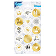 Totum stickervel goud