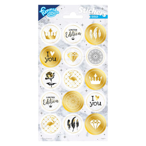 Totum stickervel goud