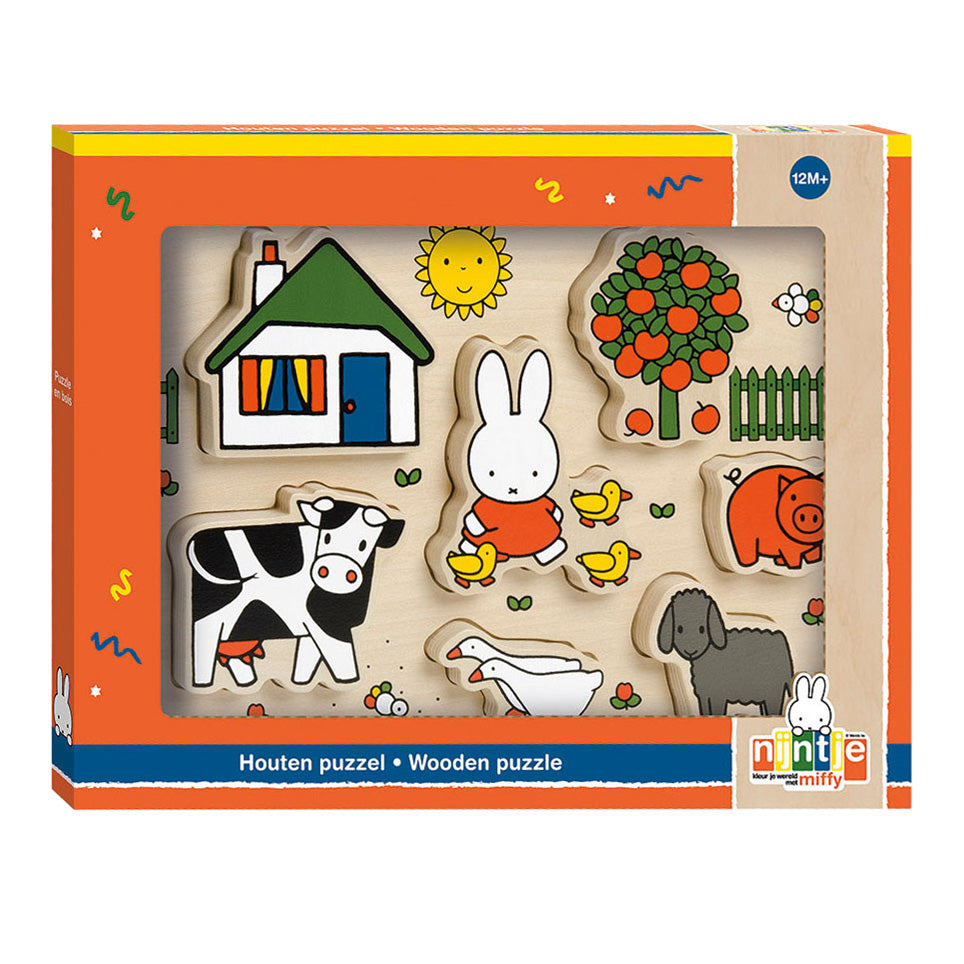 Bambolino Toys Wooden Puzzle Chunky, 7st.