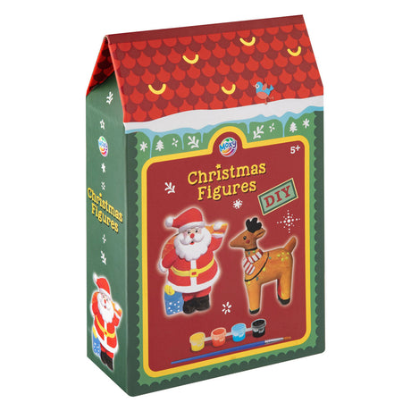 Moxy zelf schilder kerstbeeld 7cm 2 delig. 2 ass