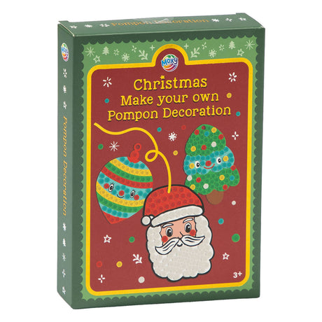 Creative craft group maak je eigen pompom kerstdecoratie - 3st.