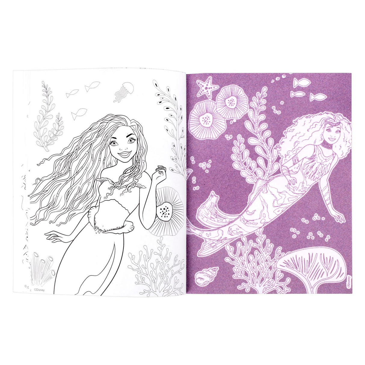 The Little Mermaid felt art and coloring book