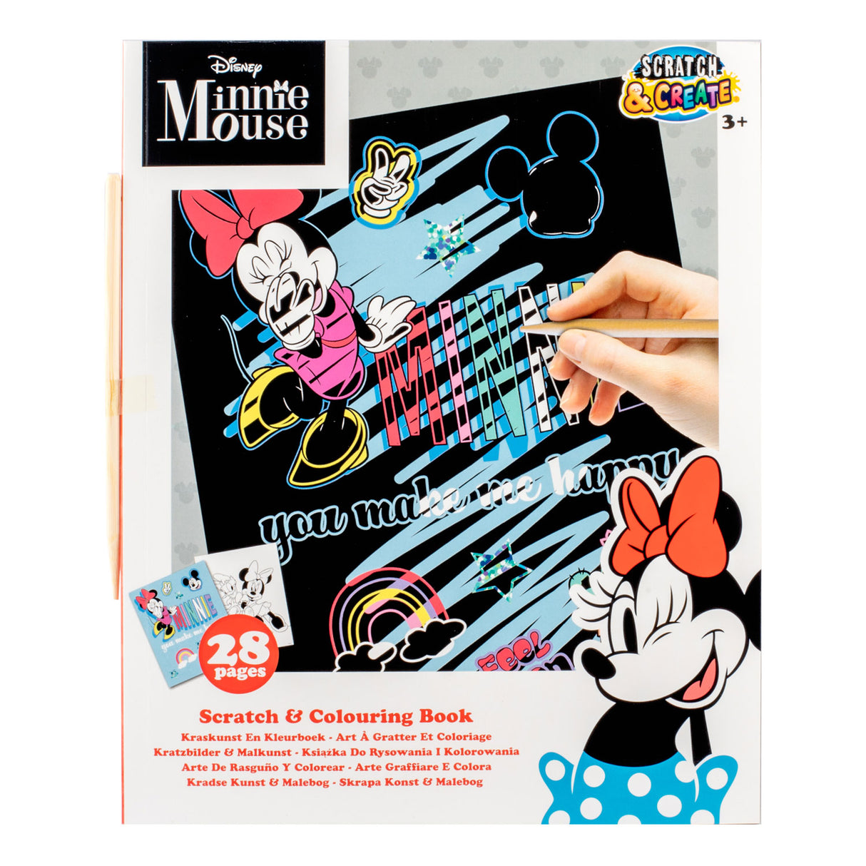 CANENENCO Minnie Mouse Scratch Arts Colorbook