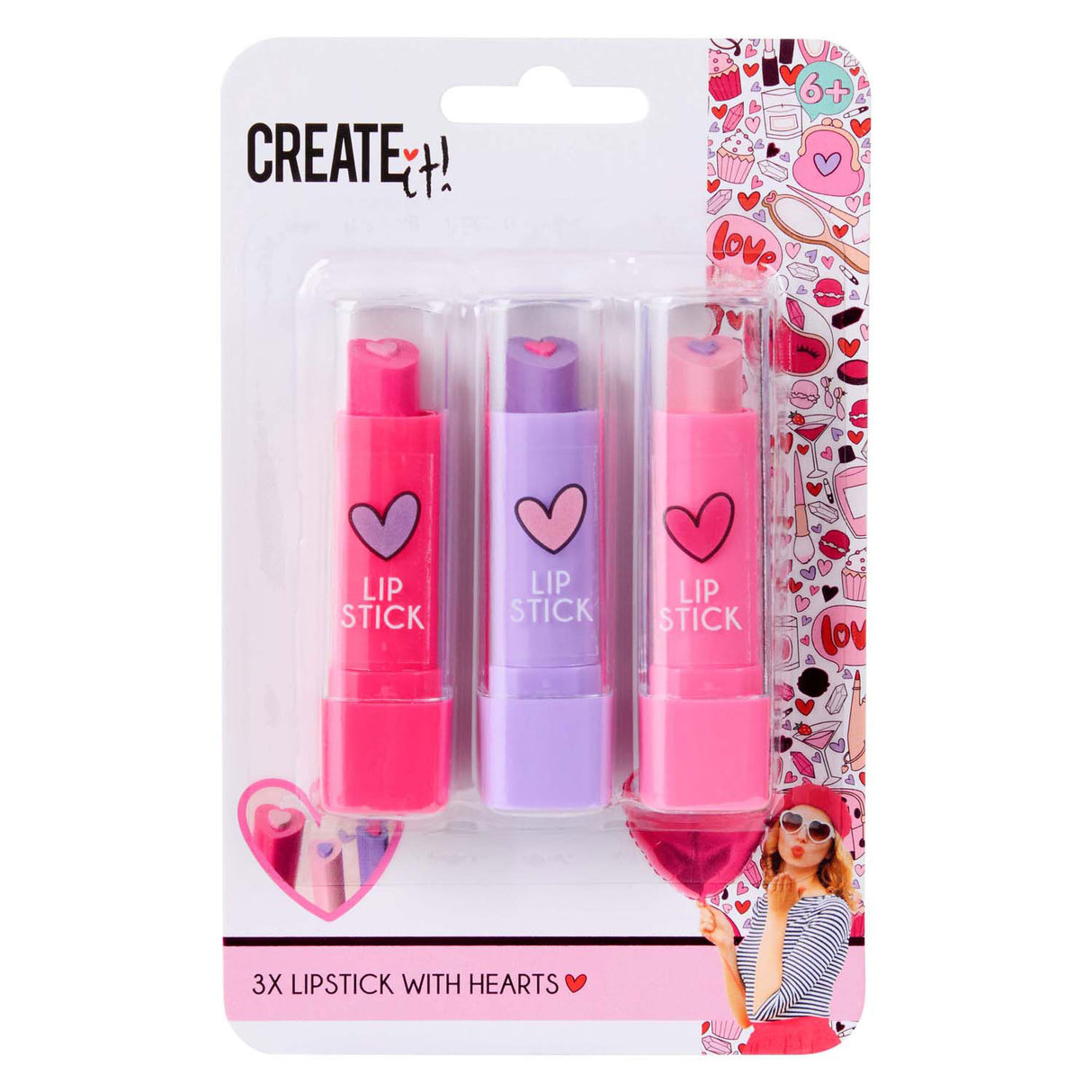 Create it! hart lippenstift, 3st.