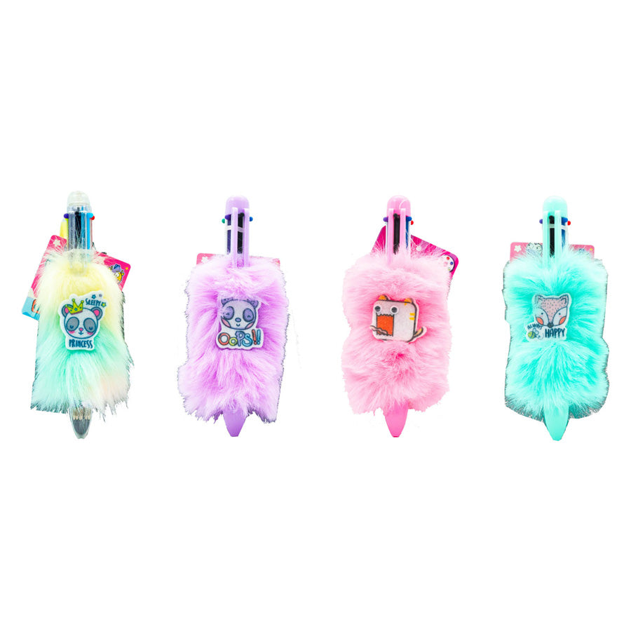 CANENCO CUTIE CREW 6 couleurs stylo peluche