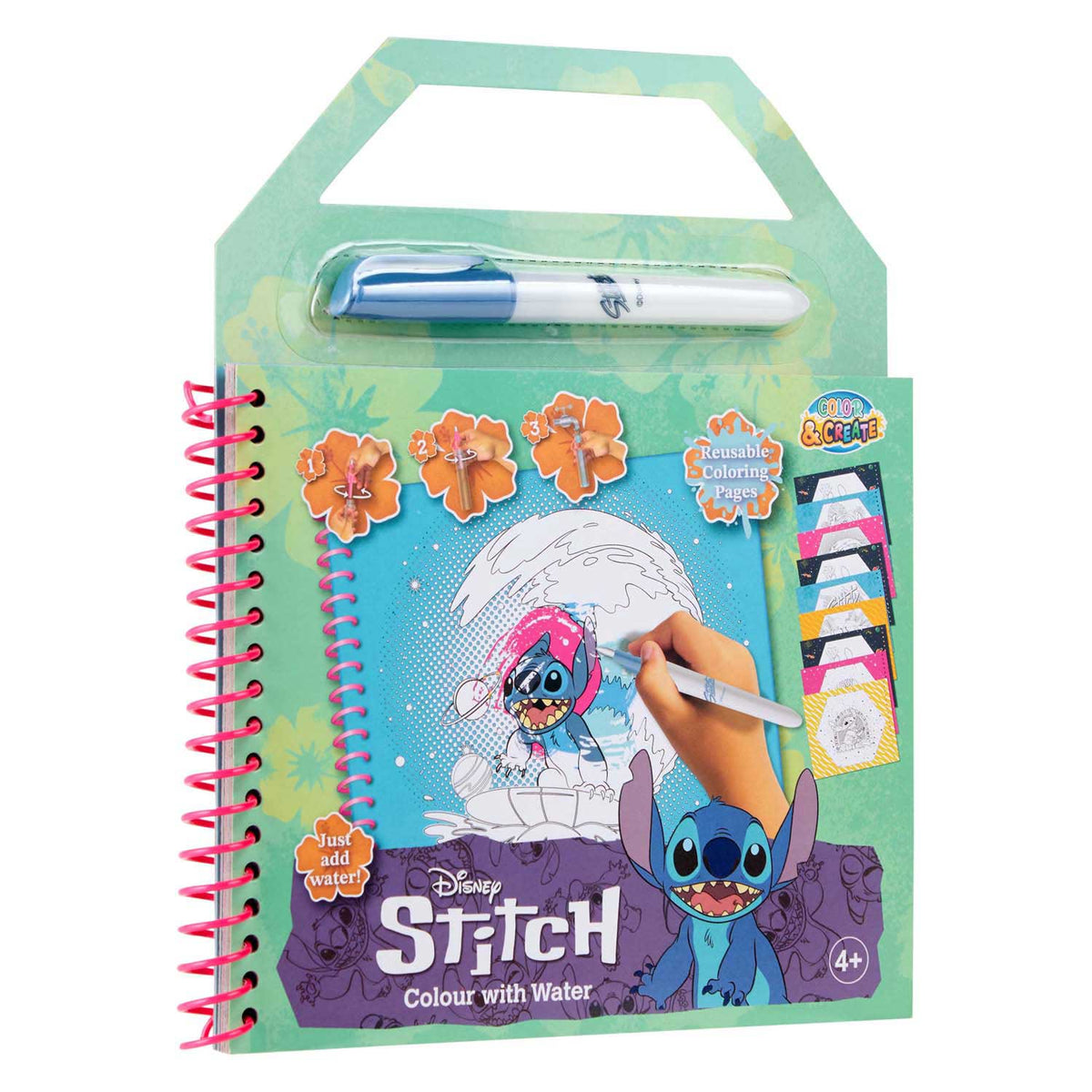 Disney stitch waterkleurboekje - incl waterpen