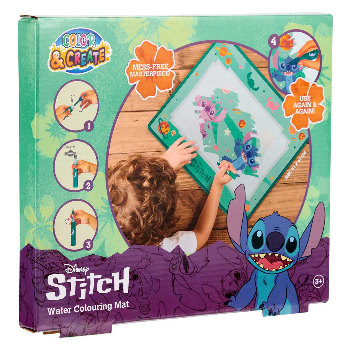 Canenco stitch waterkleuren speelmat, 51x41cm