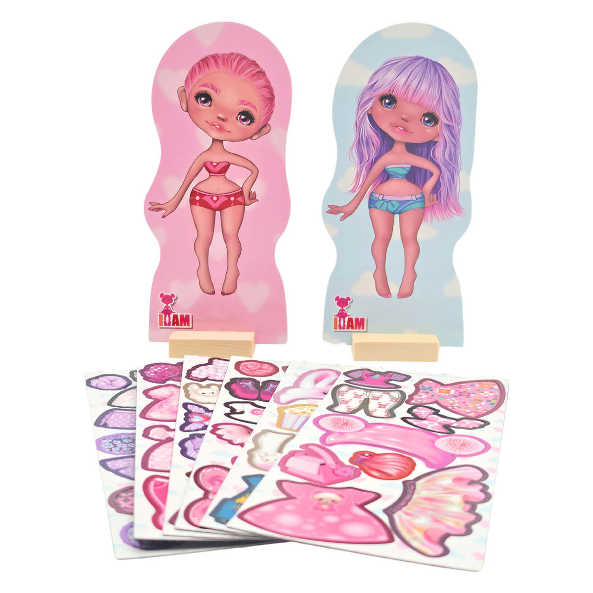 Canenco i am 2 poppenset met houten standaard