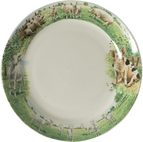 Wiebe van der zee wiebe's farm bord geit varken ã˜18cm doos a 6 stuks porselein