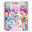 Totum unicorn sticker puzzel doeboek a5 - vakantieboek stickeren op nummer incl. kleurplaten - speelgoed meisjes vanaf 3 jaar