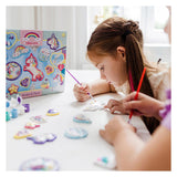 Totum unicorn gips gieten schilderen model paint 10 gipsfiguren maken incl. 5 kleuren verf en penseel - knutselset cadeau tip speelgoed meisjes en jongens vanaf 5 jaar